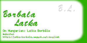 borbala latka business card